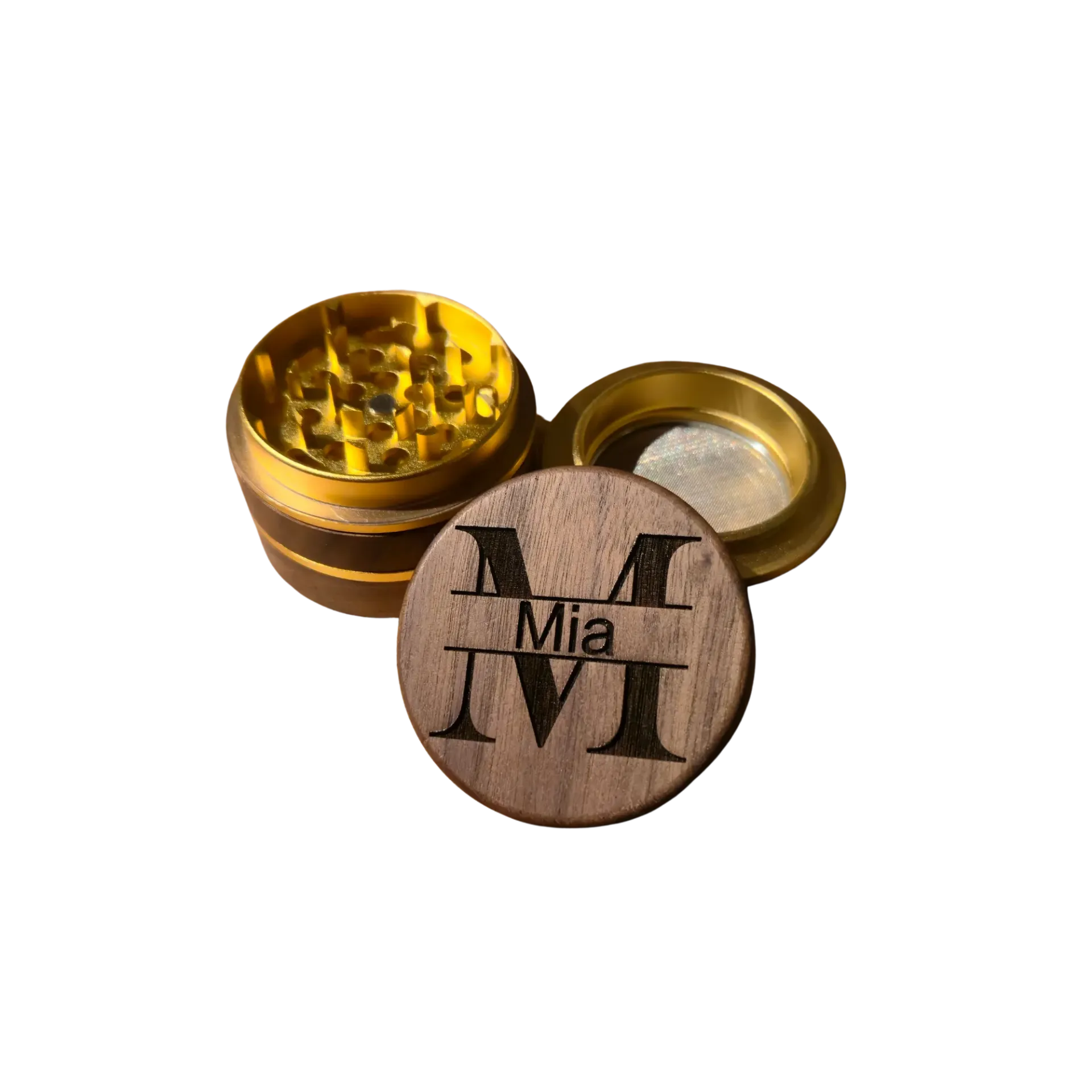 Personalisierter Holz Grinder mit Gravur